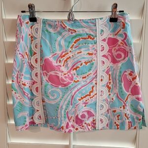 LILLY PULITZER l SKIRT/ SKORT COLORFUL WITH EMBROIDERY